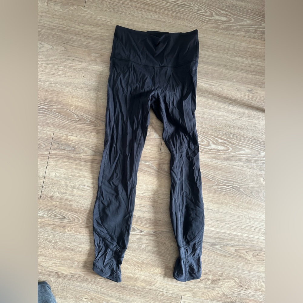 Lululemon Athletica Black Leggings W/ Mesh